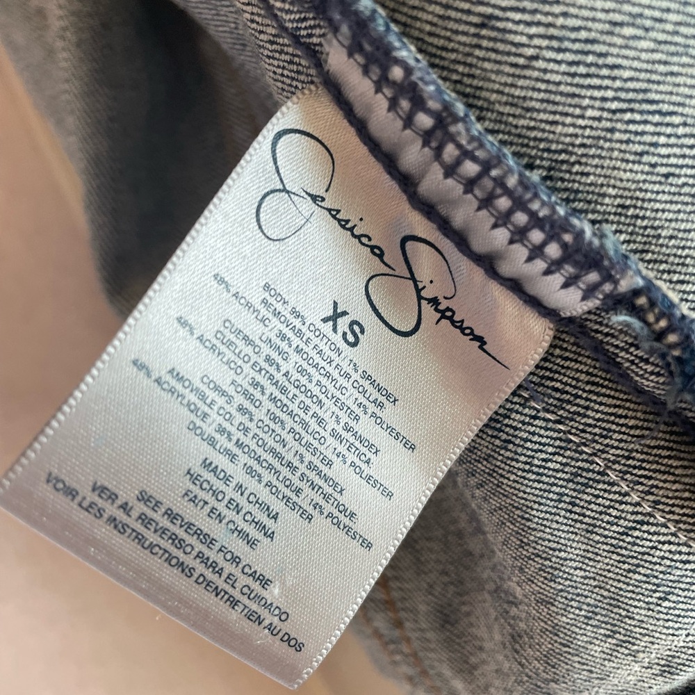 Jessica Simpson butterfly patch jean jacket - Picture 9 of 10